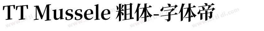TT Mussele 粗体字体转换